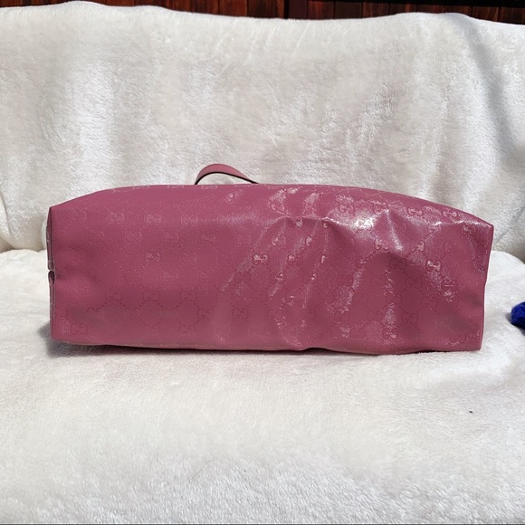 NWT Authentic Gucci Imprime GG Medium Joy Zip Tote Waterproof Pink - Picture 5 of 7